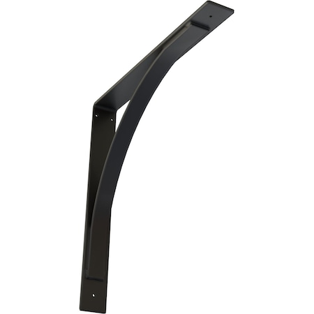 Ekena Millwork Morris Steel Bracket, Powder Coated Black 3"W x 24"D x 24"H BKTM03X24X24MOPBL